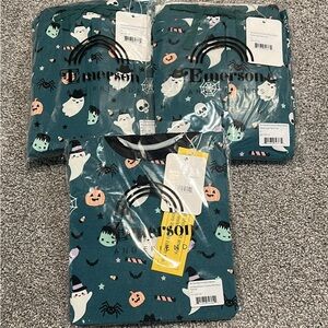 Halloween Print Glow in the dark bamboo pajamas family matching 2T, S, and M NWT